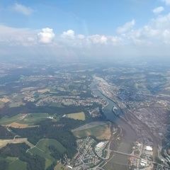 Flugwegposition um 12:20:06: Aufgenommen in der Nähe von Niederbayern, Deutschland in 1316 Meter